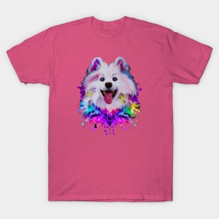 Cute American Eskimo Puppy Dog Illustration T-Shirt
